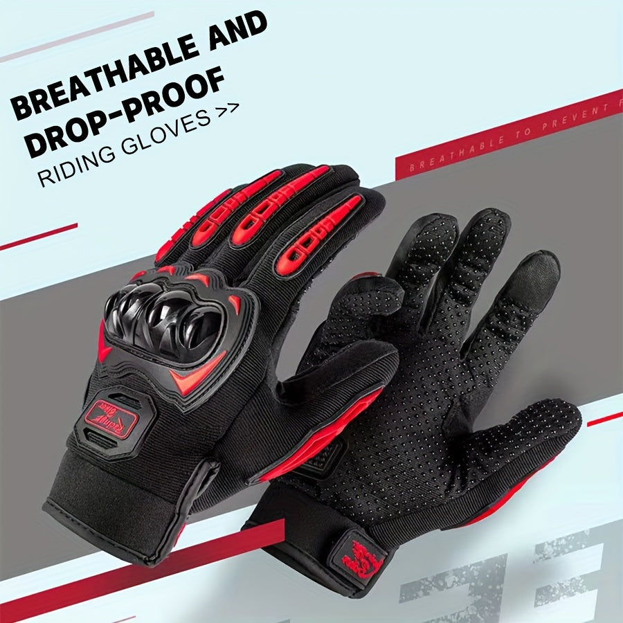 1pair Touch Screen Motorcycle Gloves Non slip Breathable Outdoor Gloves