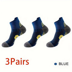 Men's Thick Padded Ankle Socks, 5 Pairs