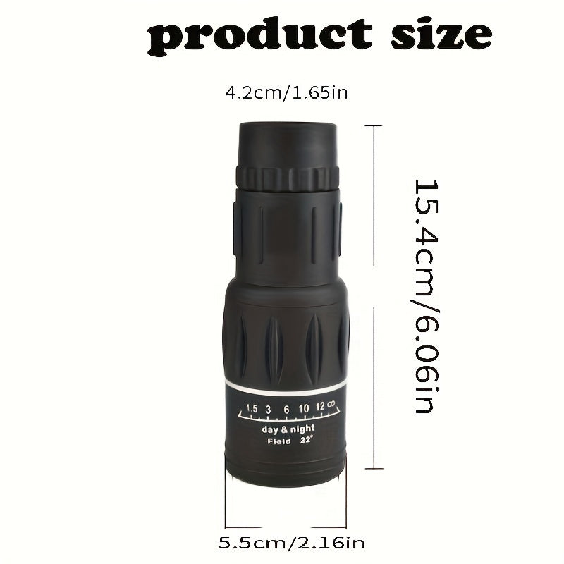 Compact 16x52 HD Monocular Telescope for Camping and Bird Watching