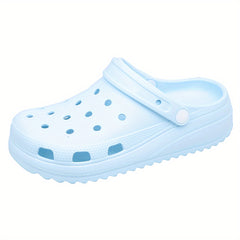 Women's Platform Clogs Hollow Out Non Slip Slide Shoes