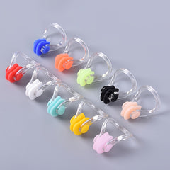 10pcs Random Silicone Swimming Nose Clip