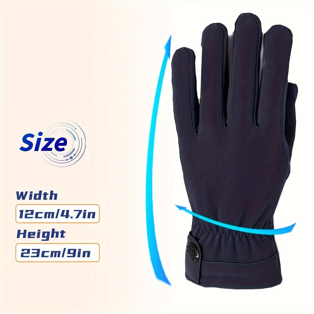 Winter Cashmere Lining Warm Gloves For Women Men