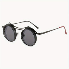 Round Frame Steampunk Men's Sunglasses