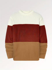 Men's Block Crew Neck Pullover Knit Sweater Top