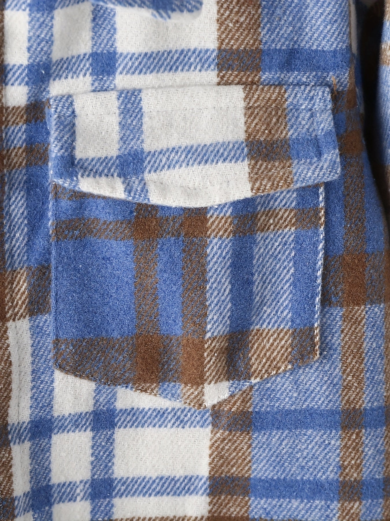 Kid Teens' Plaid Long Sleeve Shirt With Pocket For Boys And Girls