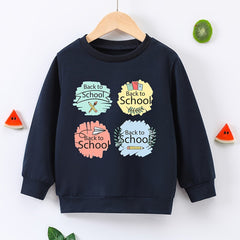 BACK TO SCHOOL Boys Sweatshirt Long Sleeve Crew Neck Tops Kids Clothing