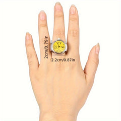 Unisex Round Elastic Quartz Finger Ring Watch Christmas Gift