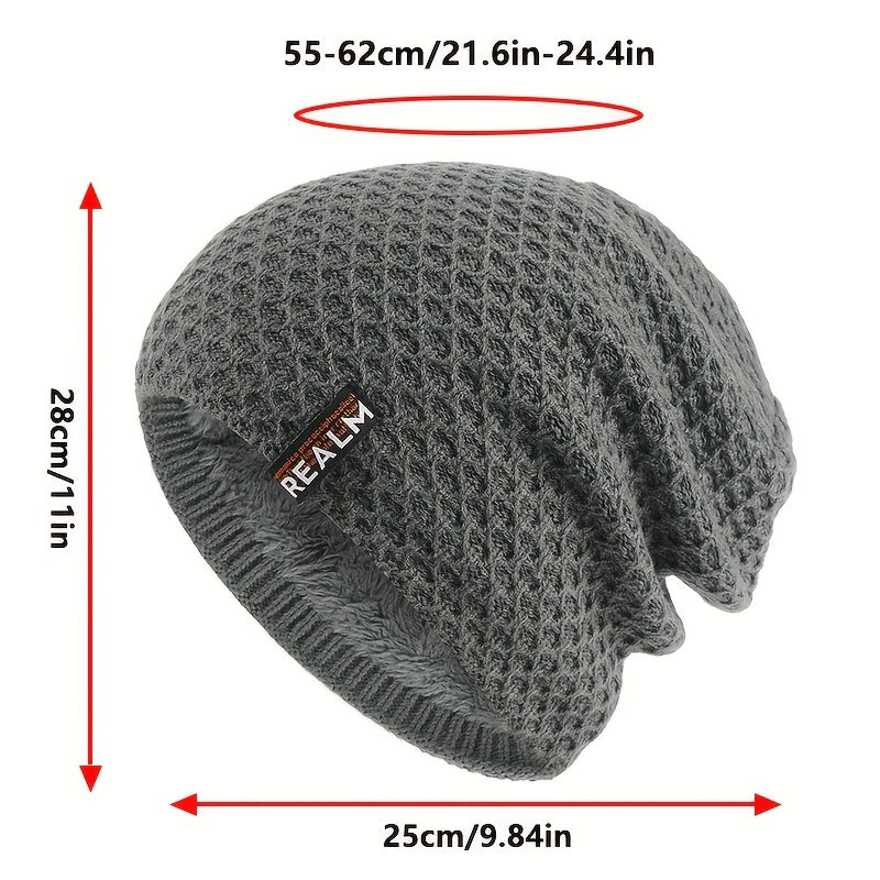 Velvet Woolen Beanie Hat with Ear Protection