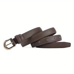 Men's Buckle Belts Car Suture Slim Belt for Trousers Jeans