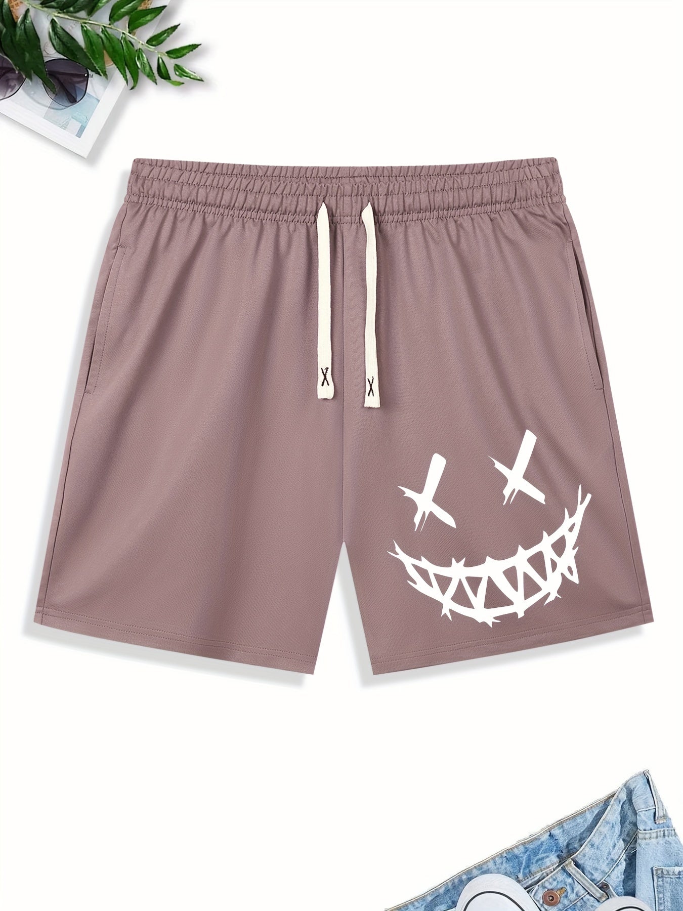 Men's Stretch Waist Drawstring Shorts for Summer Beach