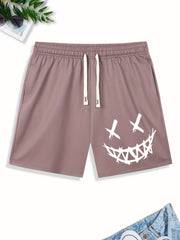 Men's Stretch Waist Drawstring Shorts for Summer Beach
