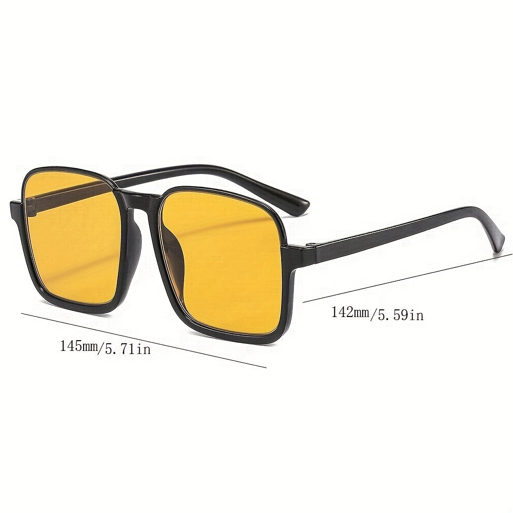 Large Square Sunglasses UV400 Anti Glare Sun Shades for Driving