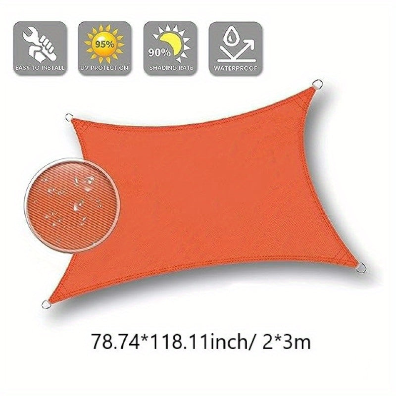 Waterproof UV Block Sun Shade Sail Rectangle for Outdoor Activities