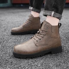 Men's Comfy Riding Boots Non Slip Vintage Shoes for Outdoor Activities