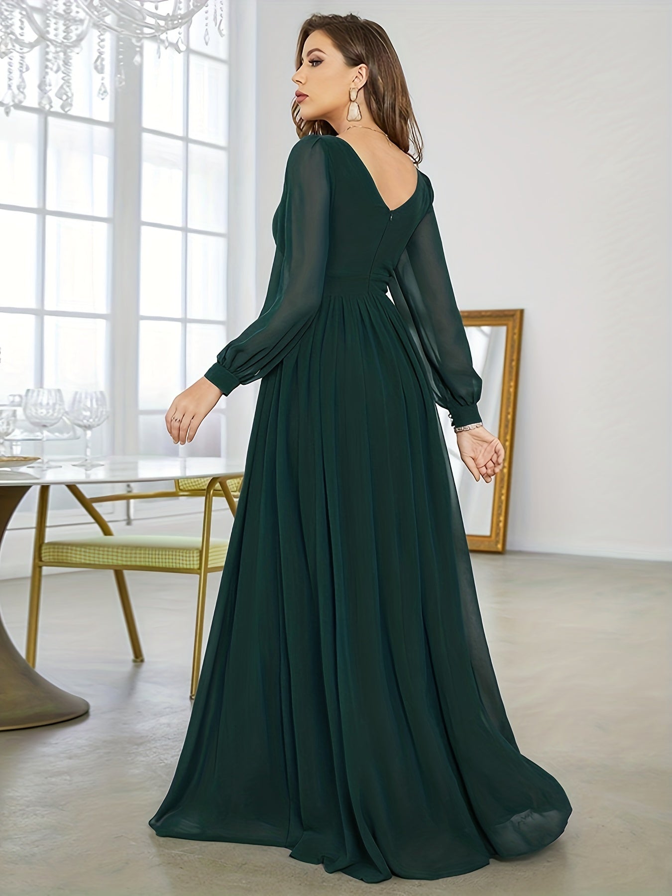 V Neck Bridesmaid Dress Wedding Party Women's Clothing