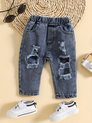 Boys Summer Casual Ripped Jeans Toddler Baby Denim Pants