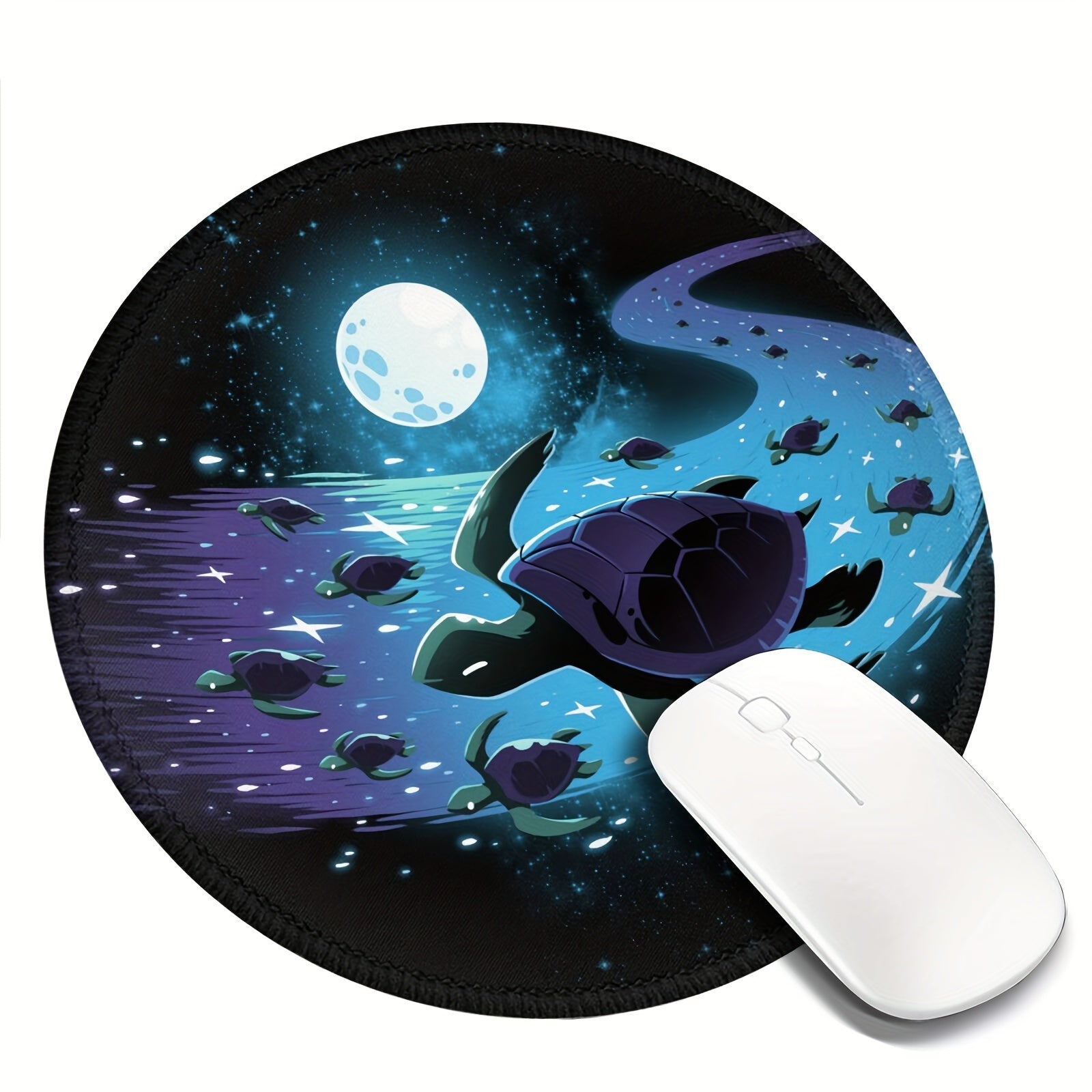 Turtle Family Round Mouse Pad 20x20cm for Game & Office Use
