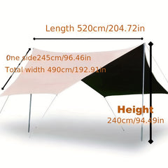 Waterproof Tent Tarp Sun Shelter 6-8 Person Outdoor Adventure