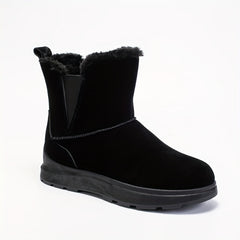 Women's Solid Platform Snow Boots Casual Plush Warm Shoes