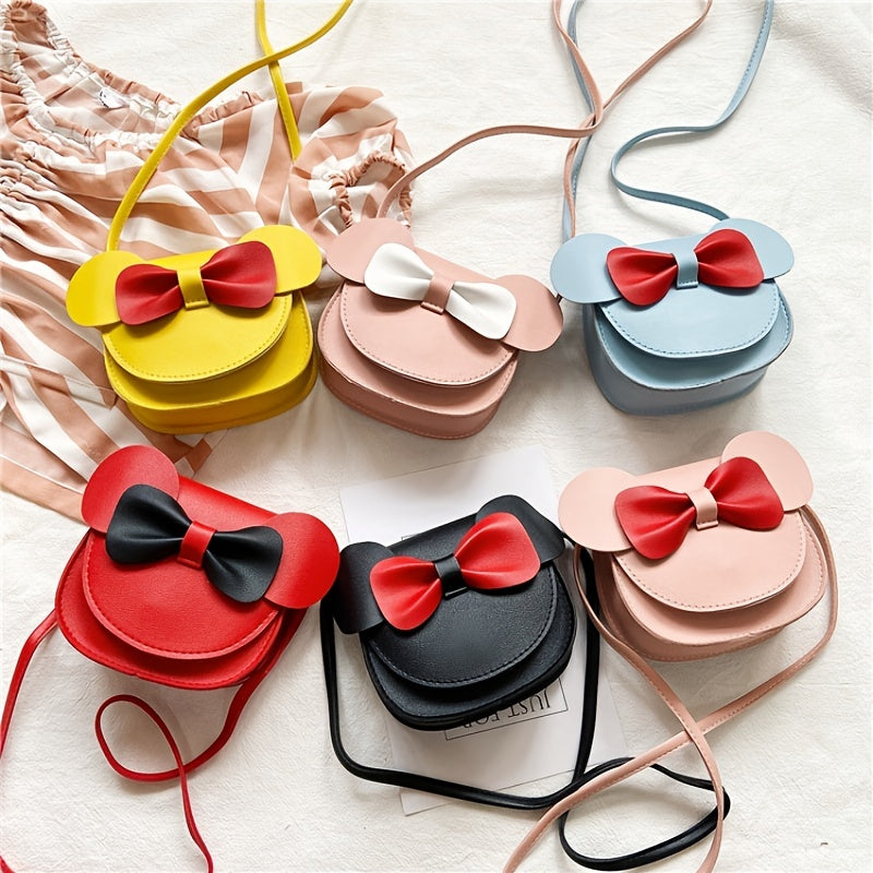 Kids Girls Mouse Ear Bow Crossbody Bag with Strap