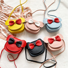 Kids Girls Mouse Ear Bow Crossbody Bag with Strap