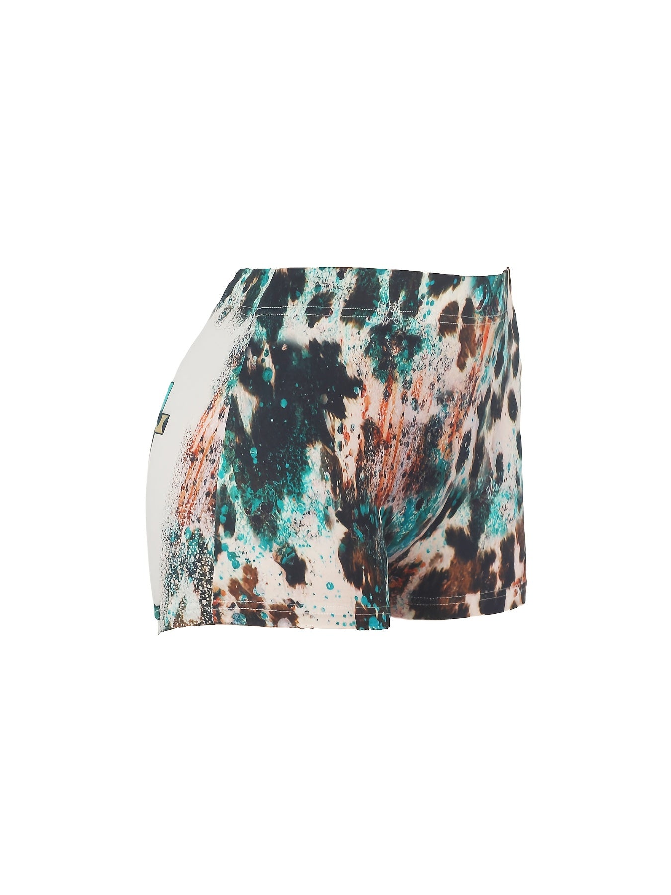 Faith Print Skinny Shorts for Women