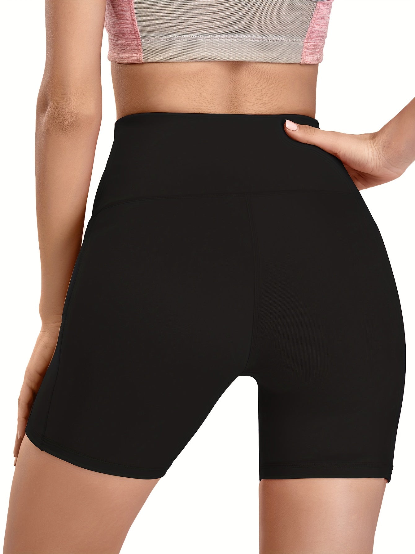 Women Yoga Shorts High Waist Tummy Control Workout Compression Biker Short