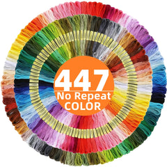 447 Colors Embroidery Thread 8M Cross Stitch Thread Sewing Skeins