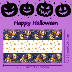 3pcs Disposable Plastic Tablecloth Halloween Party Supplies