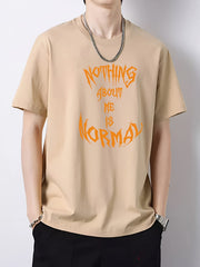 Men's Slim Fit T-shirt Print Top Spring Summer Holiday
