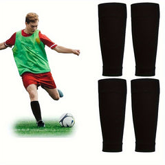 2 Pairs Soccer Socks Calf Socks Shin Guards Football Training Gear