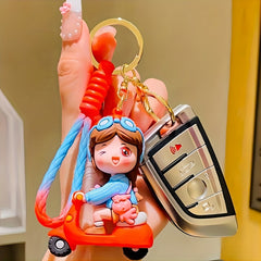 Cartoon Couple Keychain Pendant for Car Keys Backpacks Wallets