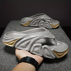Men's Non Slip Platform Flip Flops Quick Drying Thong Sandals
