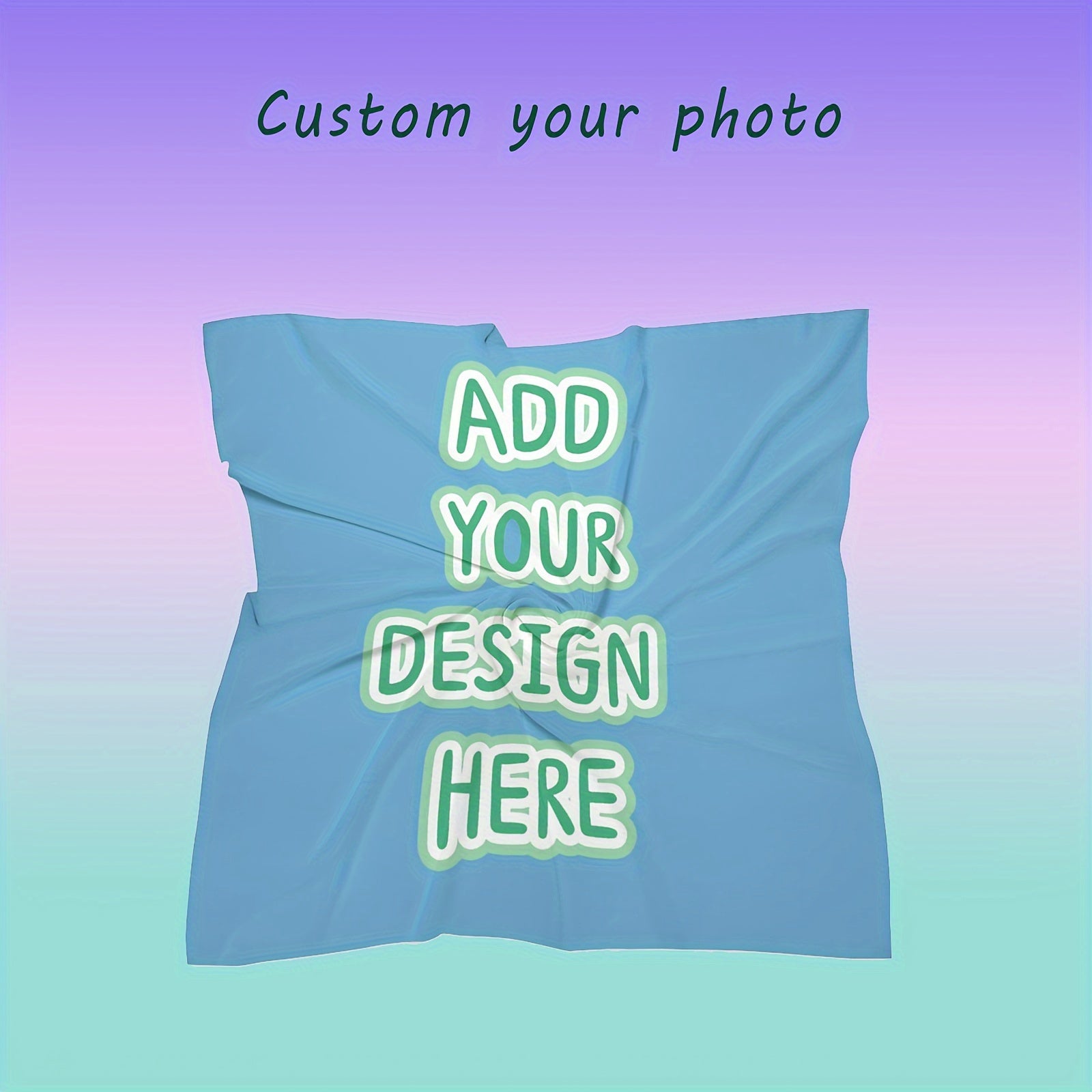 Custom Square Scarf - Personalized Patterns and Text - DIY Designable