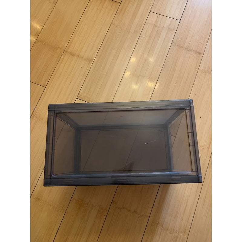 Plastic Shoe Storage Box with Door Dustproof Shoe Collection Display Holder