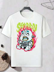 Men's Baby Monster Pattern T shirt Active Stretch Breathable Tee