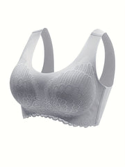 Lace Wireless Bra Comfy Scallop Trim Bra Tank