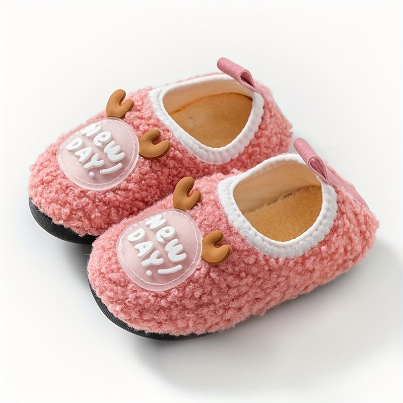 Girls Cartoon Slip On House Shoes Non Slip Soft Bottom Walking Shoes