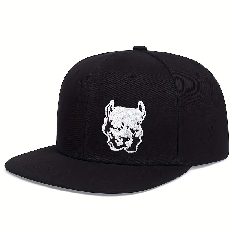Bulldog Embroidered Baseball Cap Unisex Hip Hop Snapback Hats Adjustable