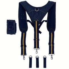 Tool Belt Suspenders with Large Phone Holder & Pencil Holder