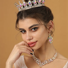 3pcs Rhinestone Headband Hair Comb Set for Bride Wedding Jewelry