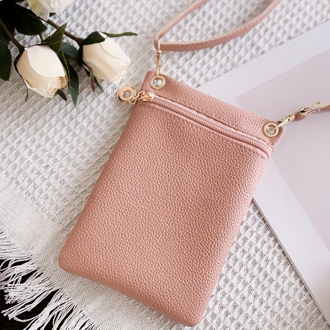 Litchi Pattern Shoulder Bag for Girls