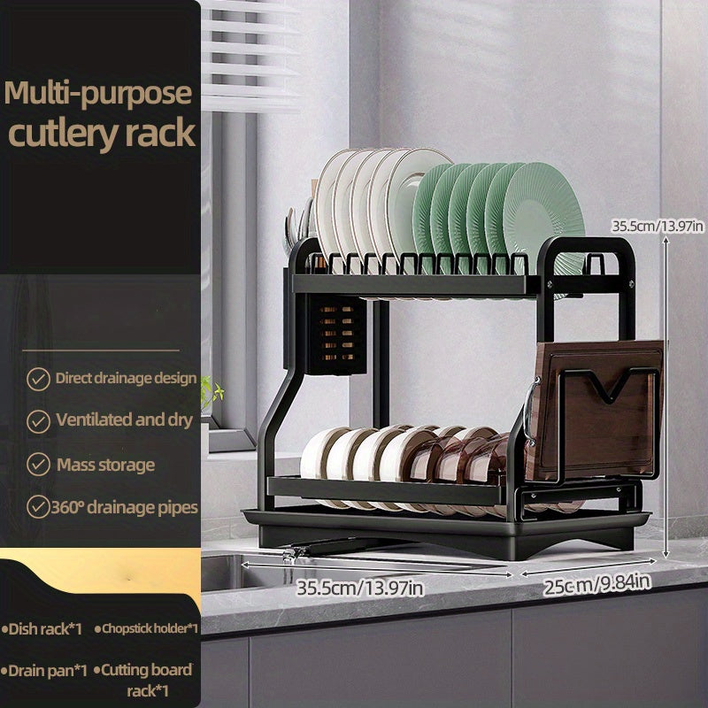 Kitchen Dish Storage And Draining Rack Large Capacity Tableware Water Filter Sto
