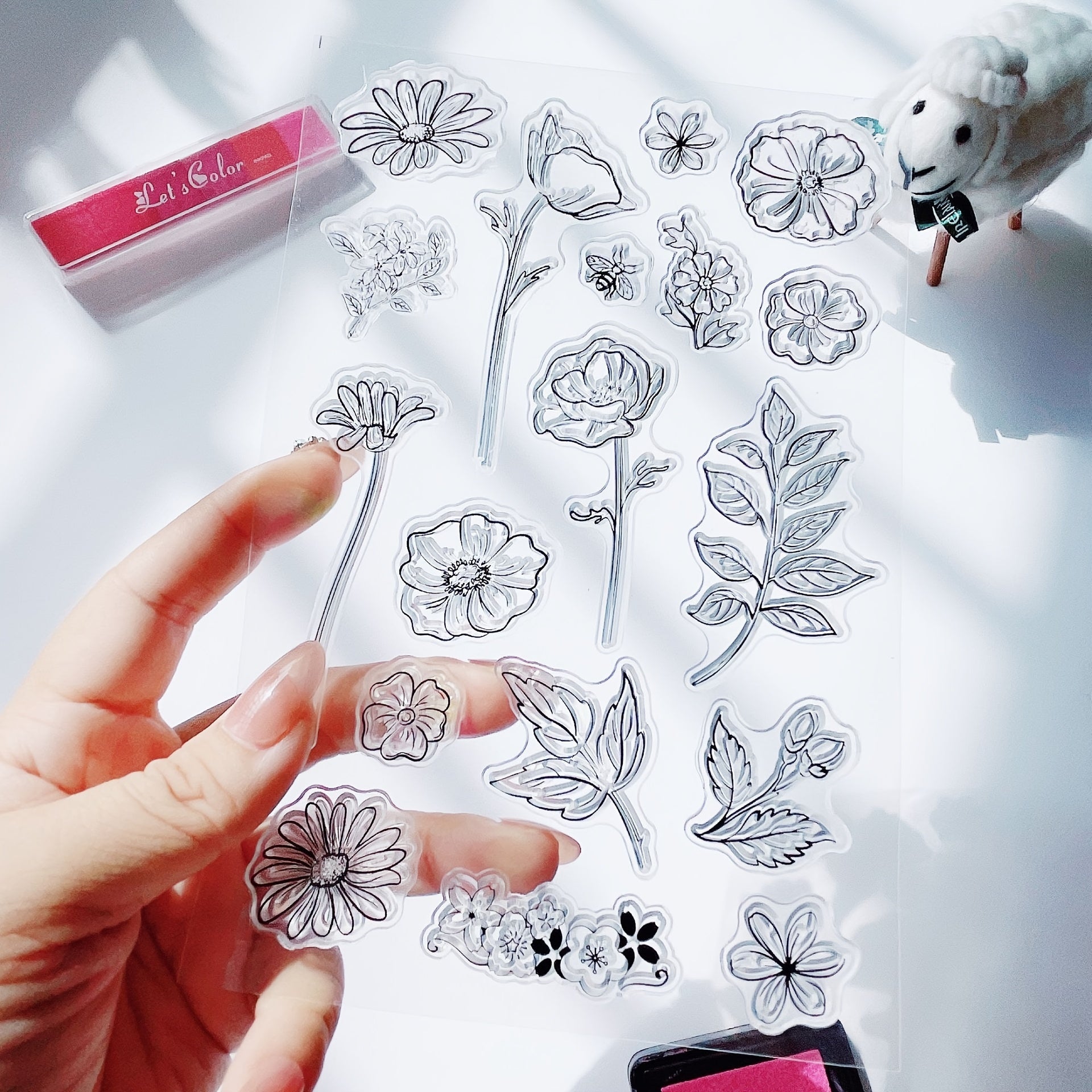 Flower Transparent Silicone Stamp Seal Gift For Boys And Girls