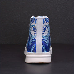Men's Chinese Mythology High Top Canvas Sneakers with Good Grip