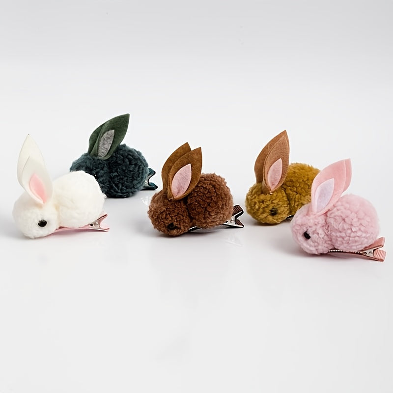 Plush Rabbit Hair Clip for Kids