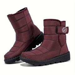 Women's Waterproof Winter Boots Plush Lined Outdoor Short Snow Boots