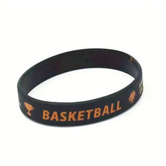 Basketball Silicone Bracelet with Motivational Sayings for Teams