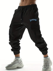 Timberwolves Letter Print Cargo Pants Men's Joggers Spring Fall Outdoor