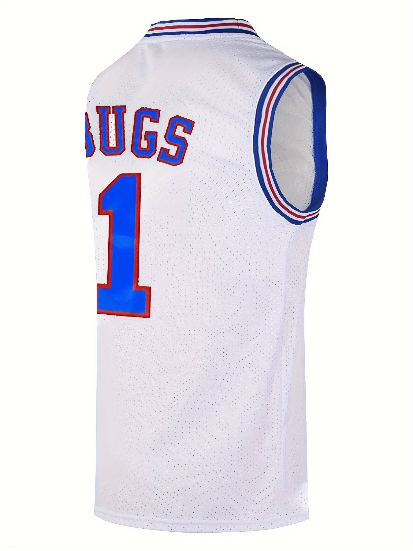 Men's Embroidered Basketball Jersey Stretch Crew Neck Sports Uniform Sleeveless